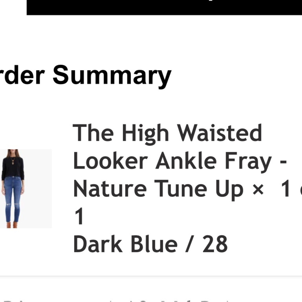 Mother Denim High waisted Looker Ankle Fray - Nature Tune Up Size 28